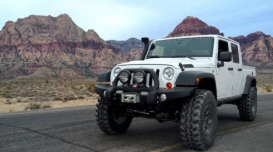 Gizmag: Brute Double Cab four-door Jeep Wrangler pickup conversion