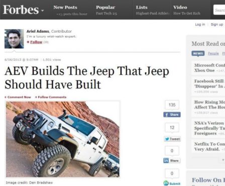Forbes Magazine Covers AEV in Moab, Utah