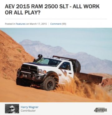 AEV 2015 RAM 2500 SLT - ALL WORK OR ALL PLAY?