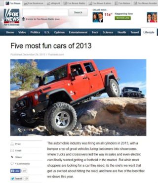 Brute Double Cab - Fox News Top 5 Fun Cars of 2013