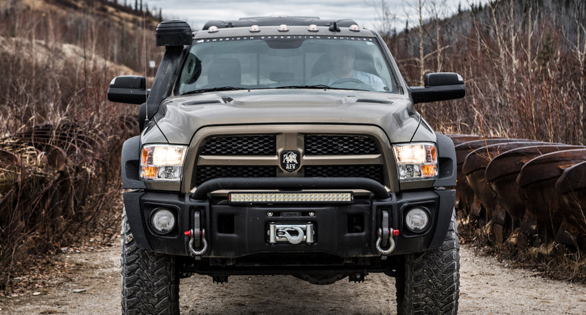 AEV Prospector XL has a surprisingly low center of gravity for a truck with forty inch wheels