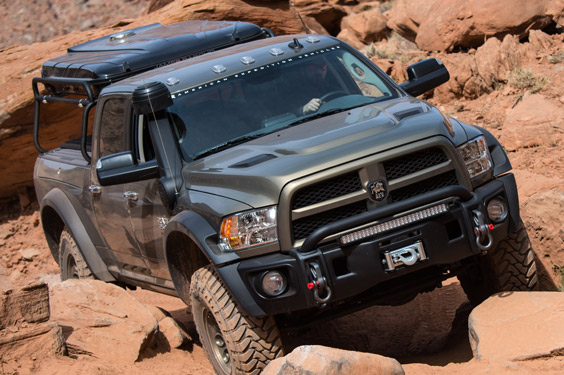 AEV Prospector XL overcoming an obstacle with air lockers