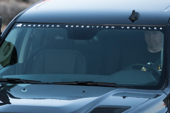 Window decal on AEV Recruit, based on Ram 1500