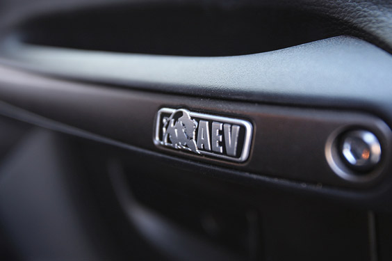 AEV branding in Jeep Wrangler JK interior