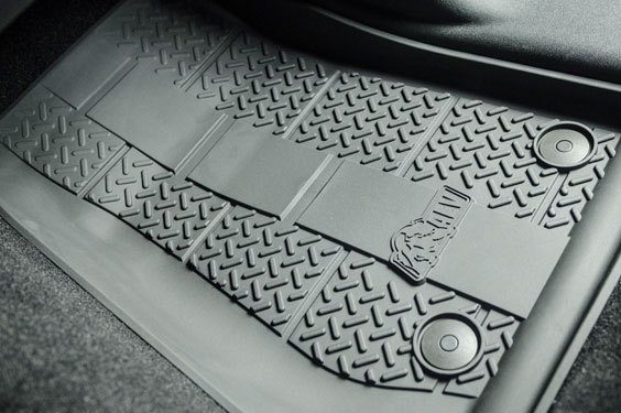 AEV floor liners inside of a Jeep Wrangler JK