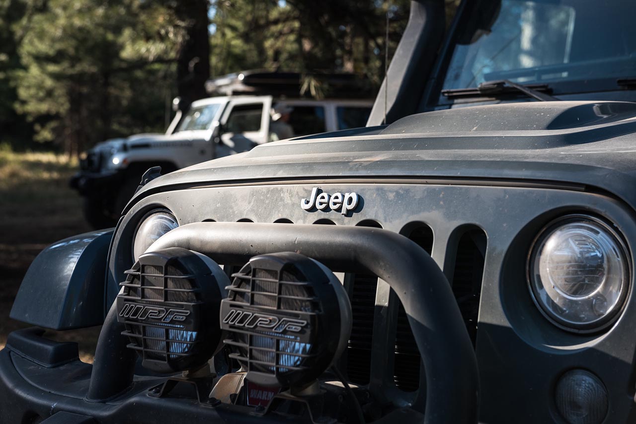 AEV premium bumper mounted on a Jeep on the trip