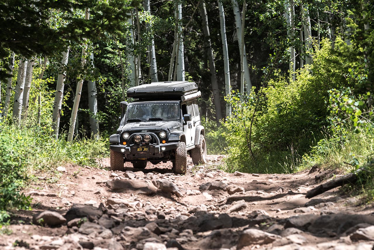 AEV Jeep overcoming obstacles