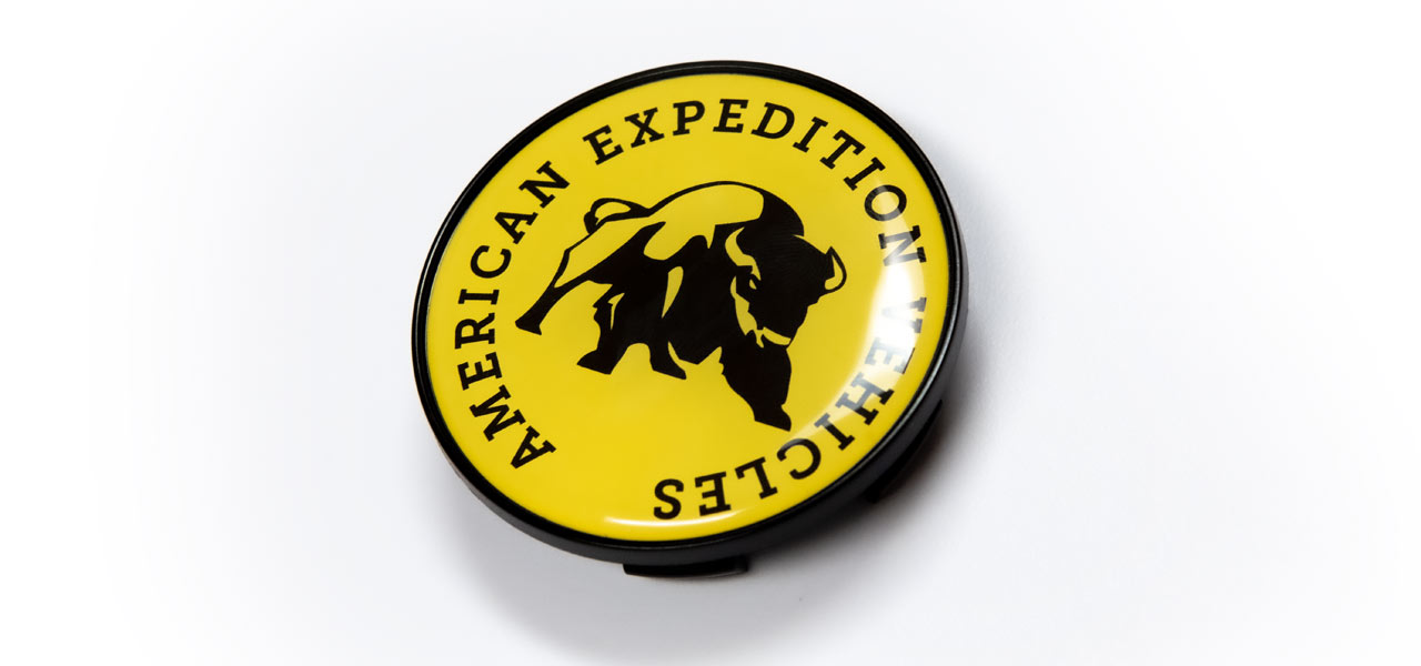 AEV Large Bore Logo Center Cap - Yellow