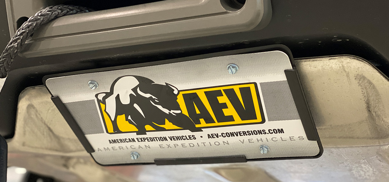 AEV License Plate Bracket