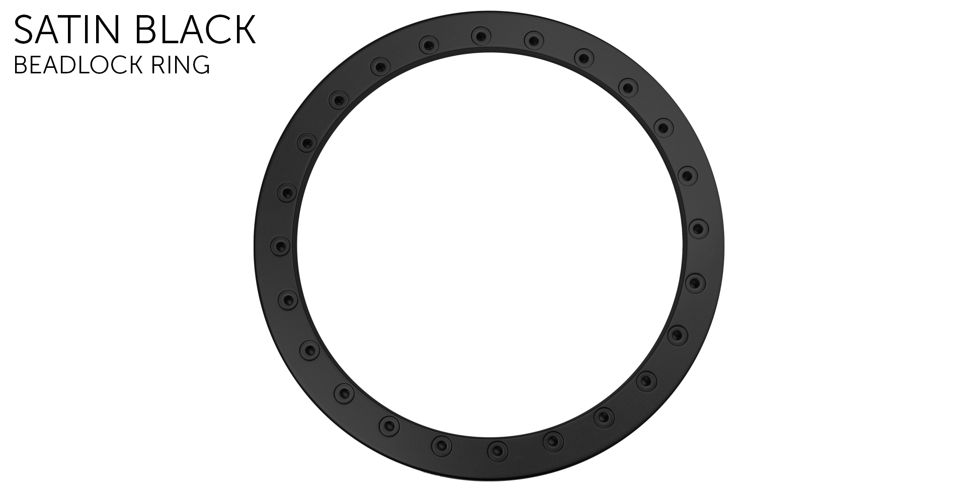 Satin Black Beadlock Ring (M10)